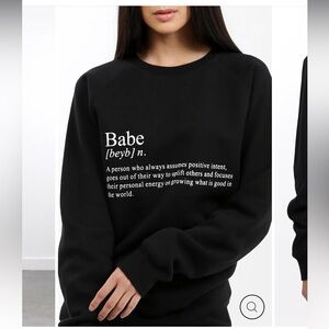 Brunette the Label Babe Sweatshirt Size M/L